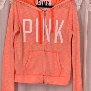 Victoria Secret peach colored lightweight hoodie
